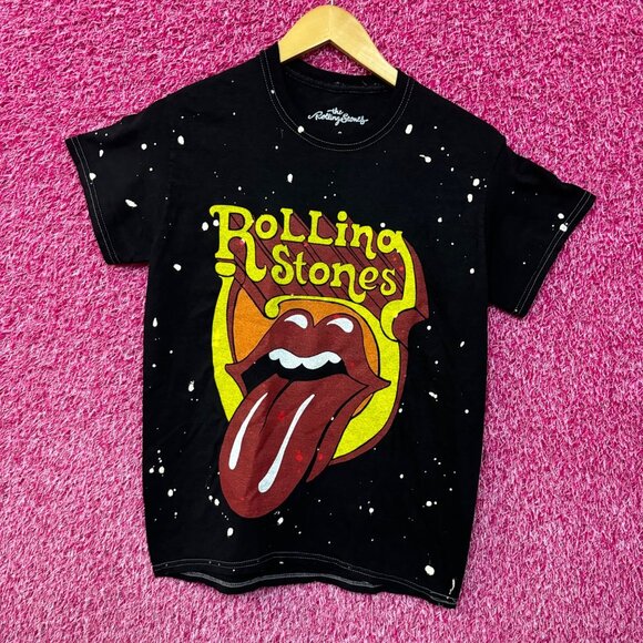 The Rolling Stones Hot Lips Rock Splatter Dye S - Picture 1 of 4